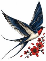 Tattoo IQ swallow concept, an example of a design reference
