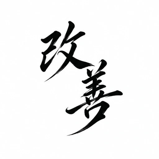 Japanese kanji characters in bold black brushstroke calligraphy on white background