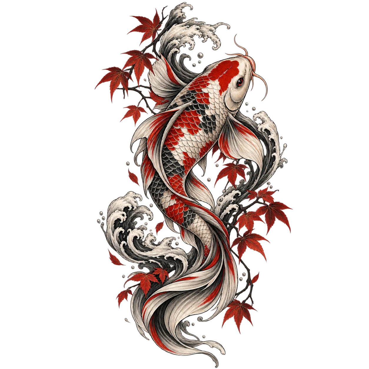 Against the current illustrative tattoo concept