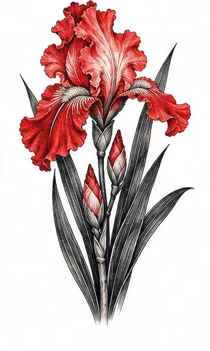 Iris tattoo artwork reference