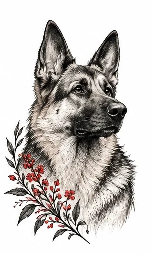 Proud shepherd portrait tattoo artwork reference