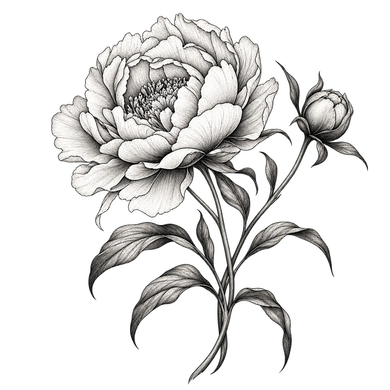 Wild in bloom illustrative tattoo concept