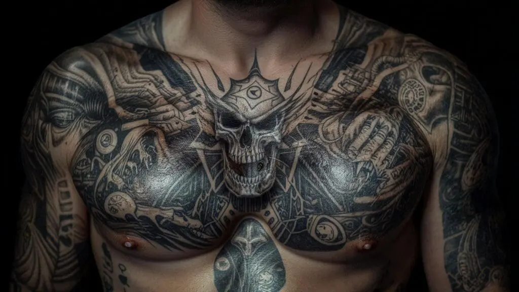 mens chest tattoo ideas