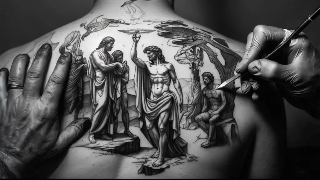 creation of adam tattoo