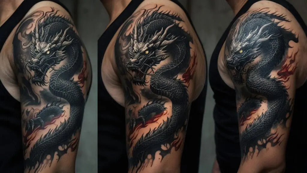 dragon sleeve tattoo