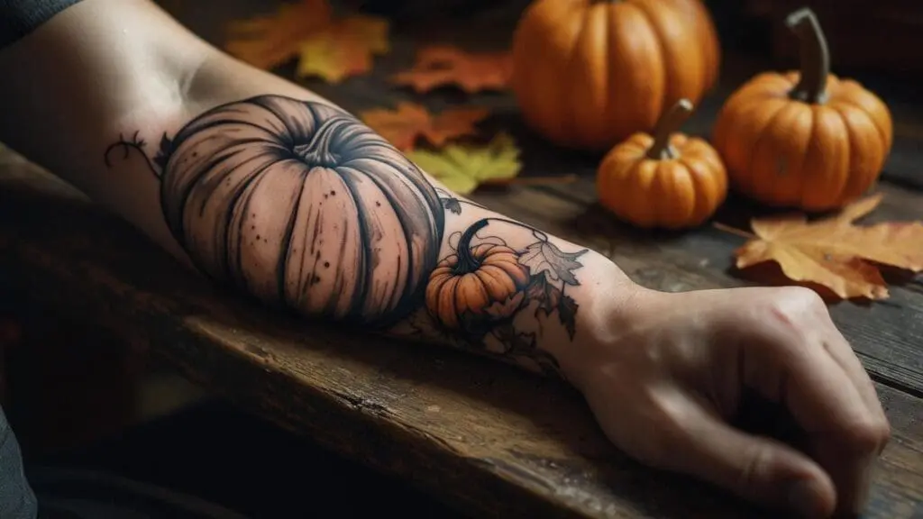 pumpkin tattoo