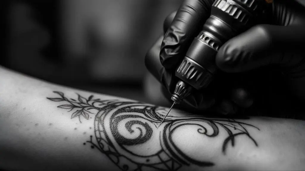 single needle tattoo