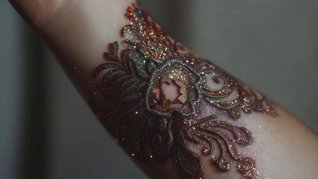 glitter tattoo