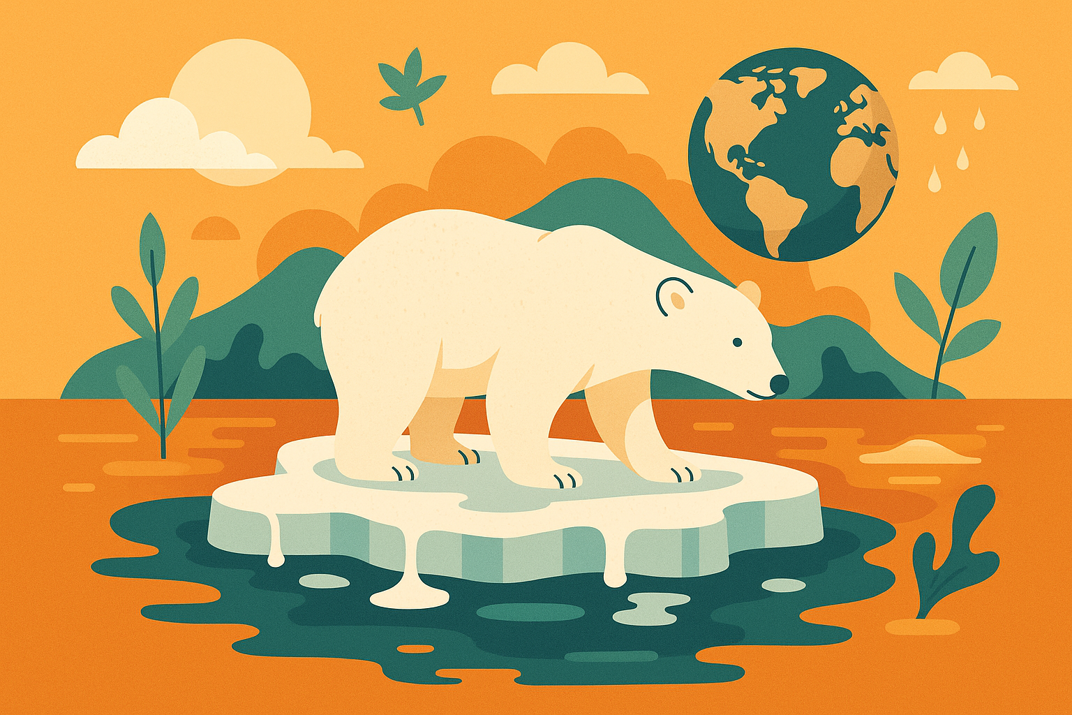 Environmental activism polar bear tattoo