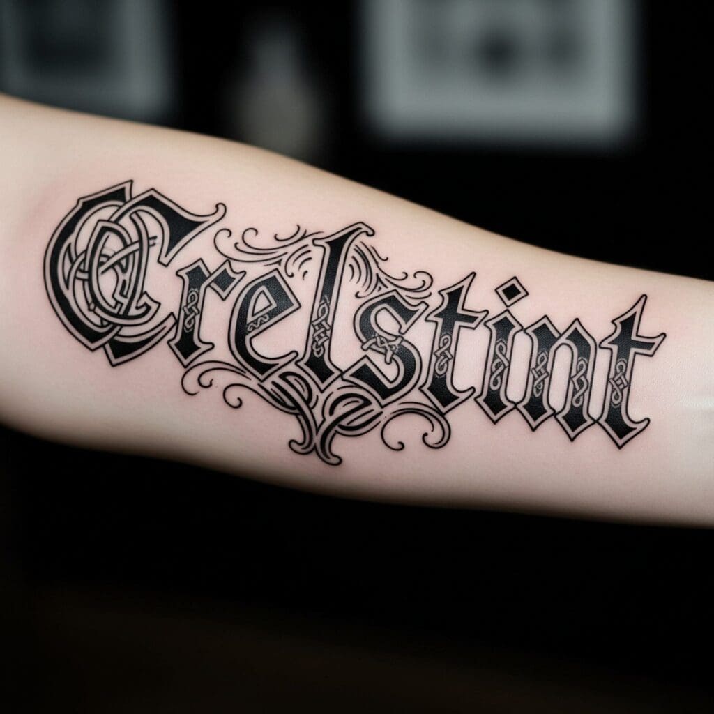 Celtic Font Tattoo