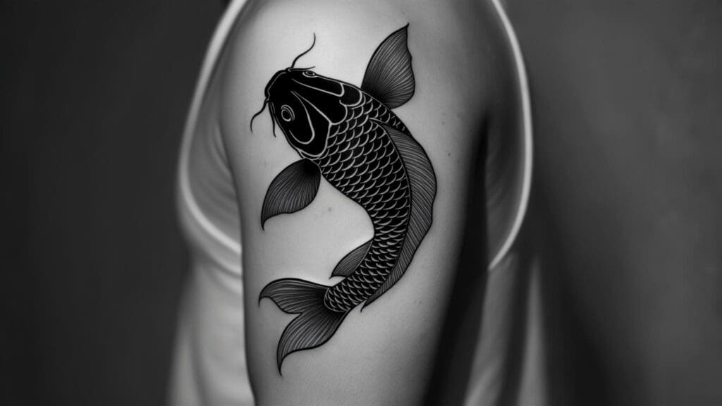 black koi fish tattoo meaning