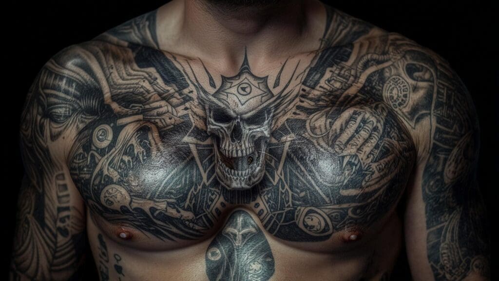 mens chest tattoo ideas