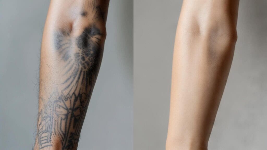 tattoo removal before and after