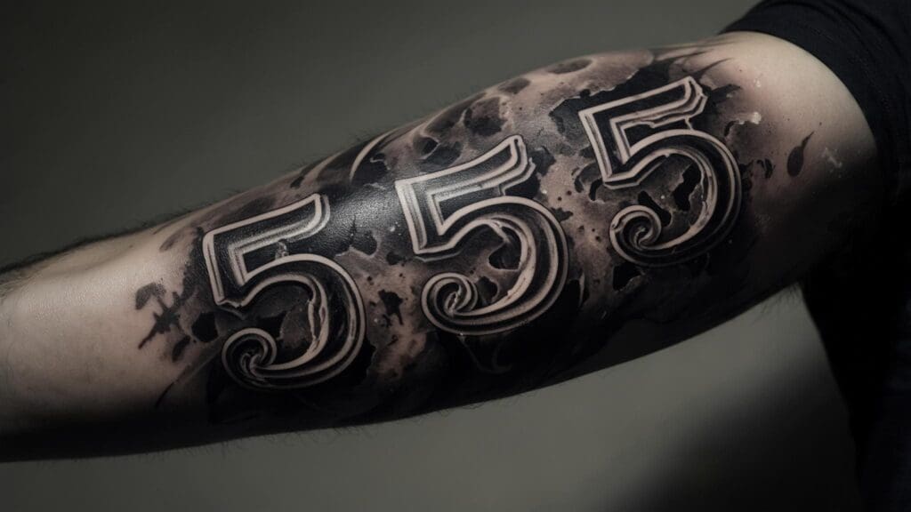 555 tattoo