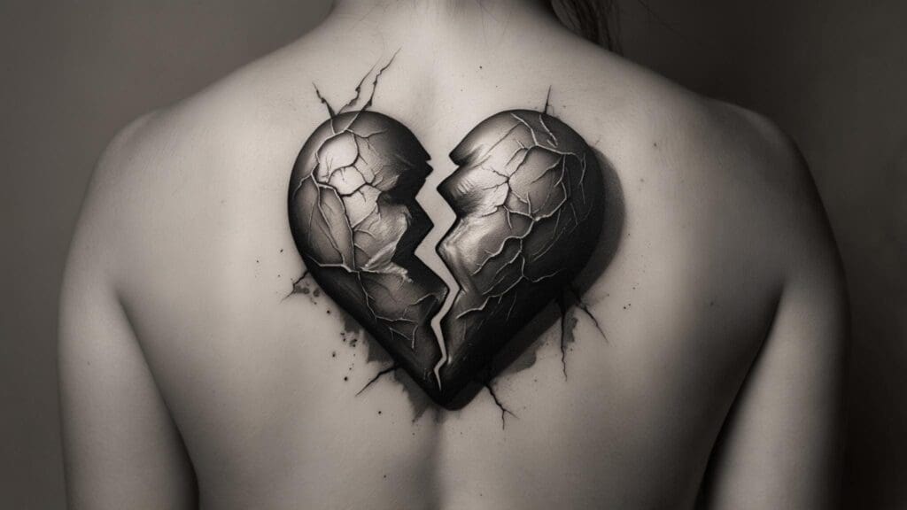 broken heart tattoo