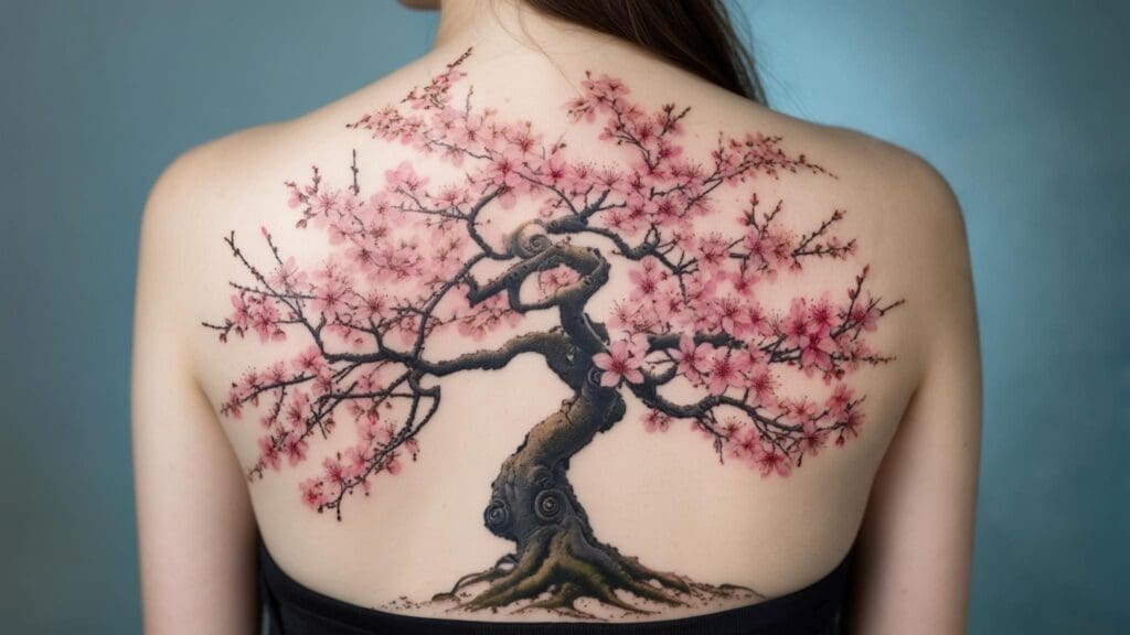 cherry blossom tree tattoo