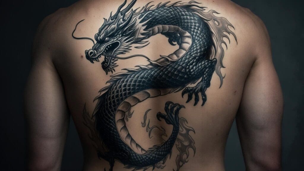 dragon back tattoo