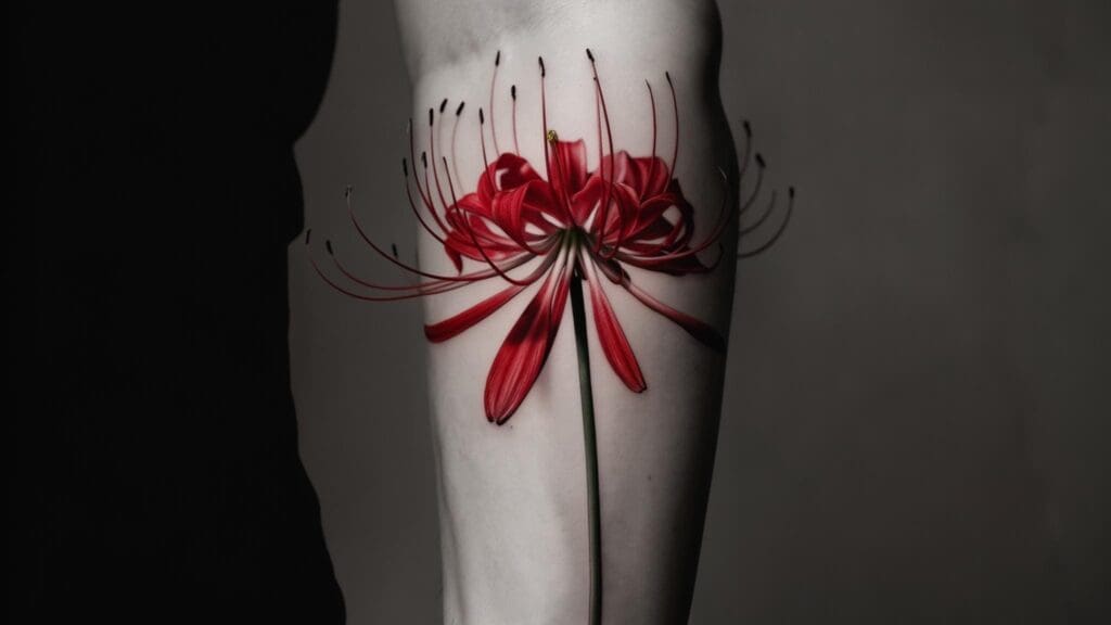 red spider lily tattoo