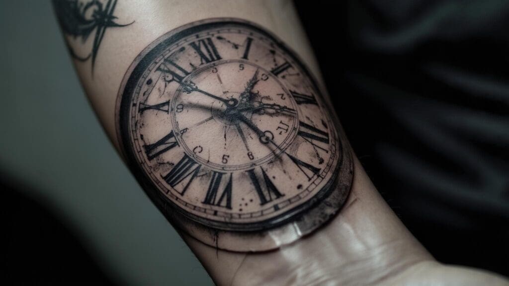 timeless clock tattoo
