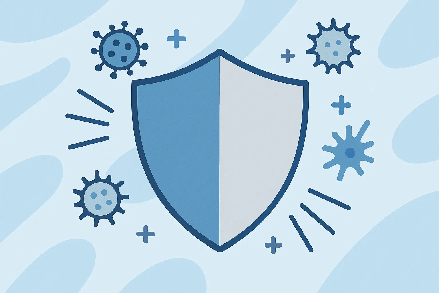 Antimicrobial protection shield abstract tattoo