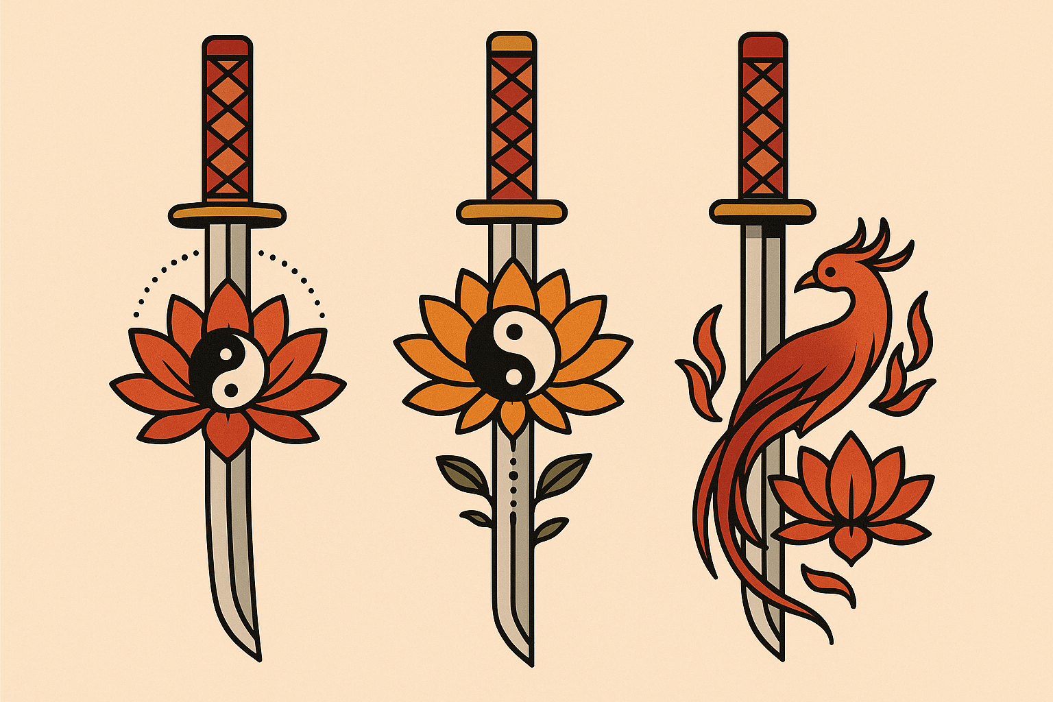 Design quality assessment across katana tattoo categories