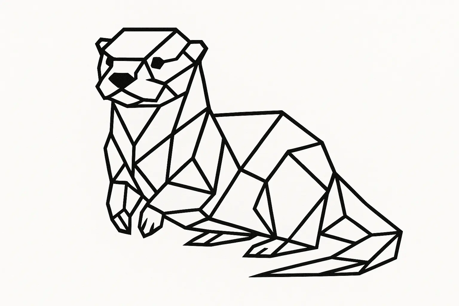 Tiny realistic otter portrait tattoo design