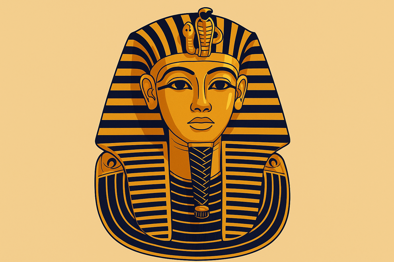 Pharaoh death mask Egyptian tattoo