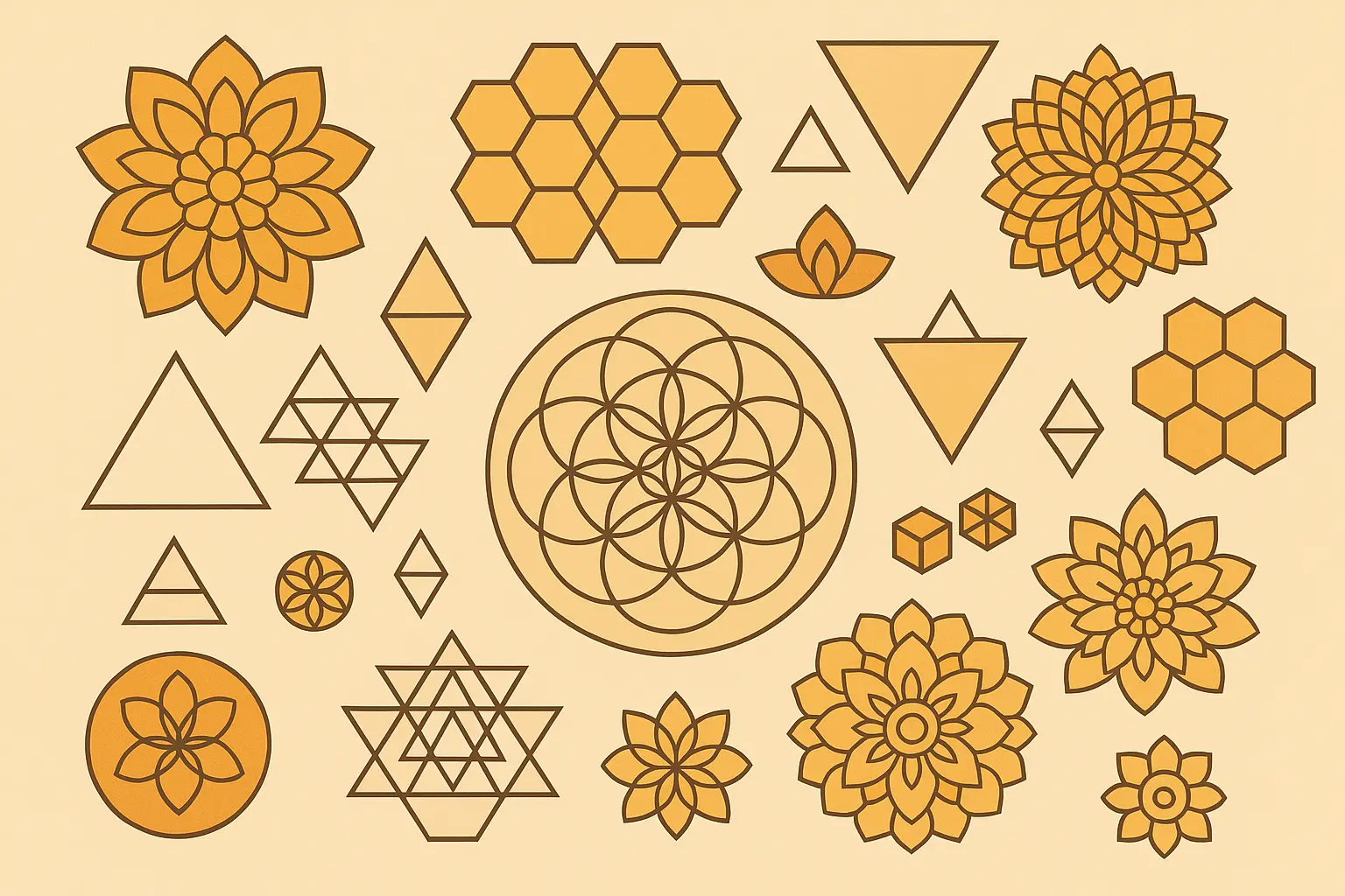 Geometric and abstract patchwork patterns
