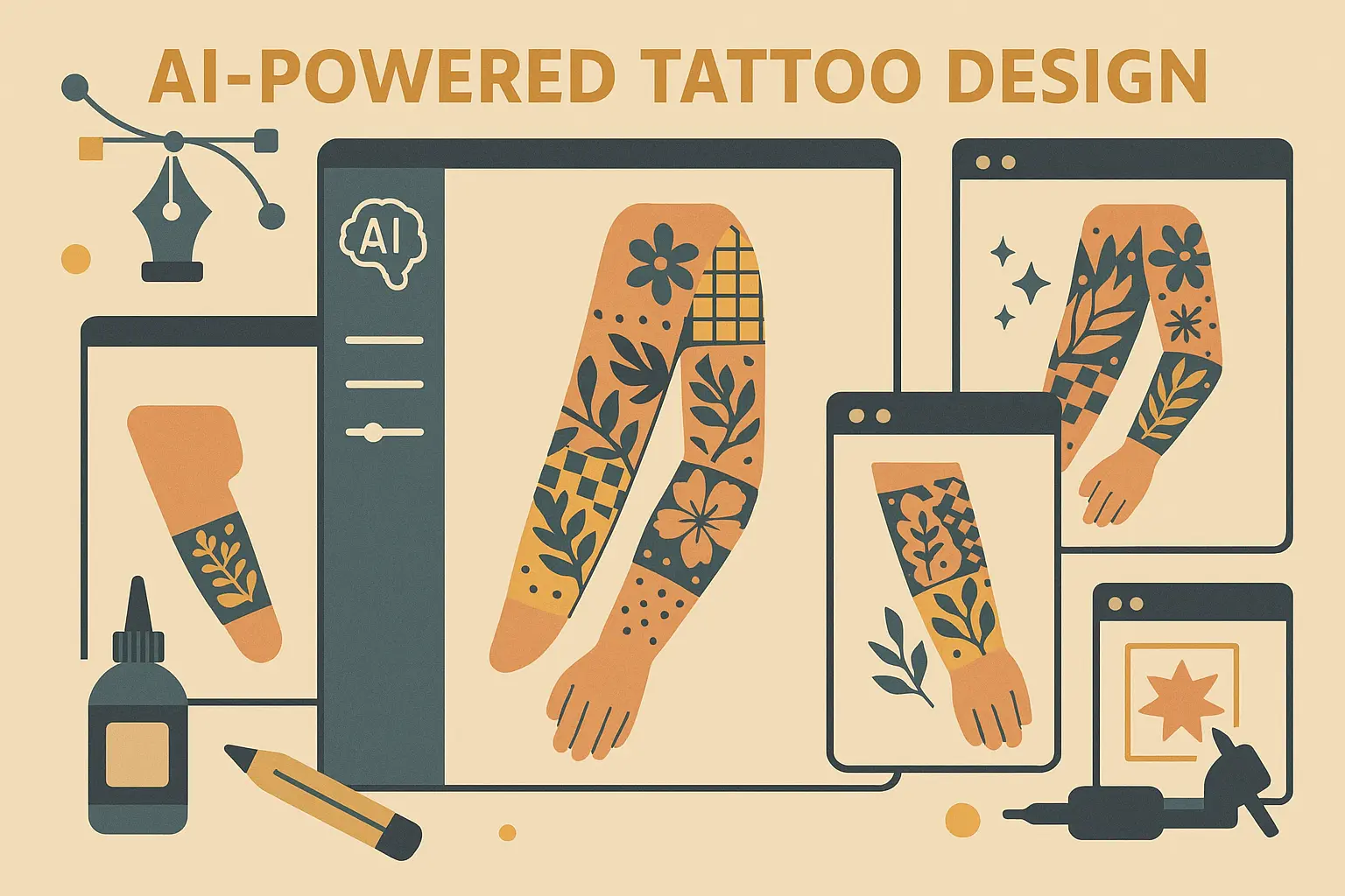 AI tattoo generator interface