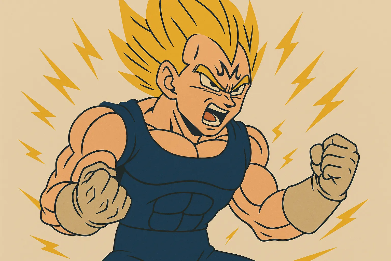 Majin Vegeta tattoo design showcase