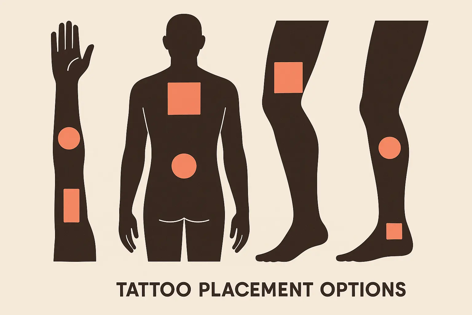 Thistle tattoo placement guide showing different body locations