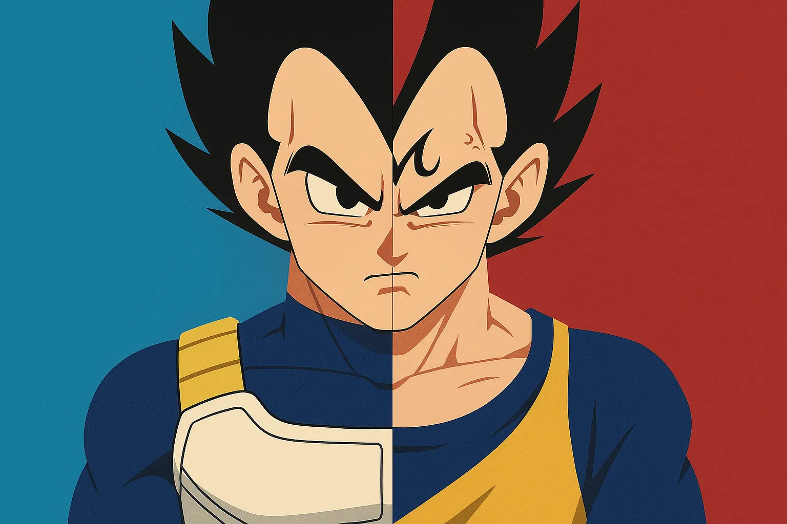 Internal conflict Majin Vegeta tattoo design