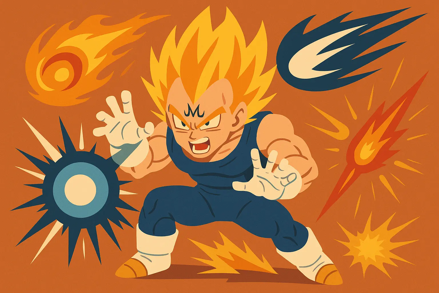 Energy techniques combination tattoo design