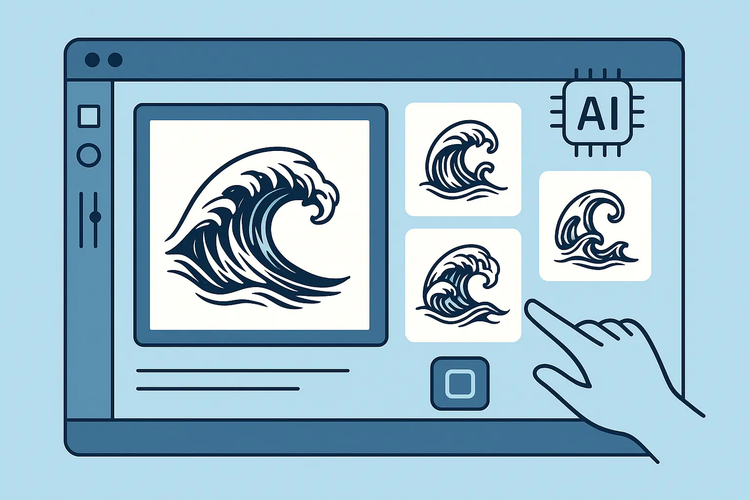 Tattoo Generator IQ Japanese wave design process