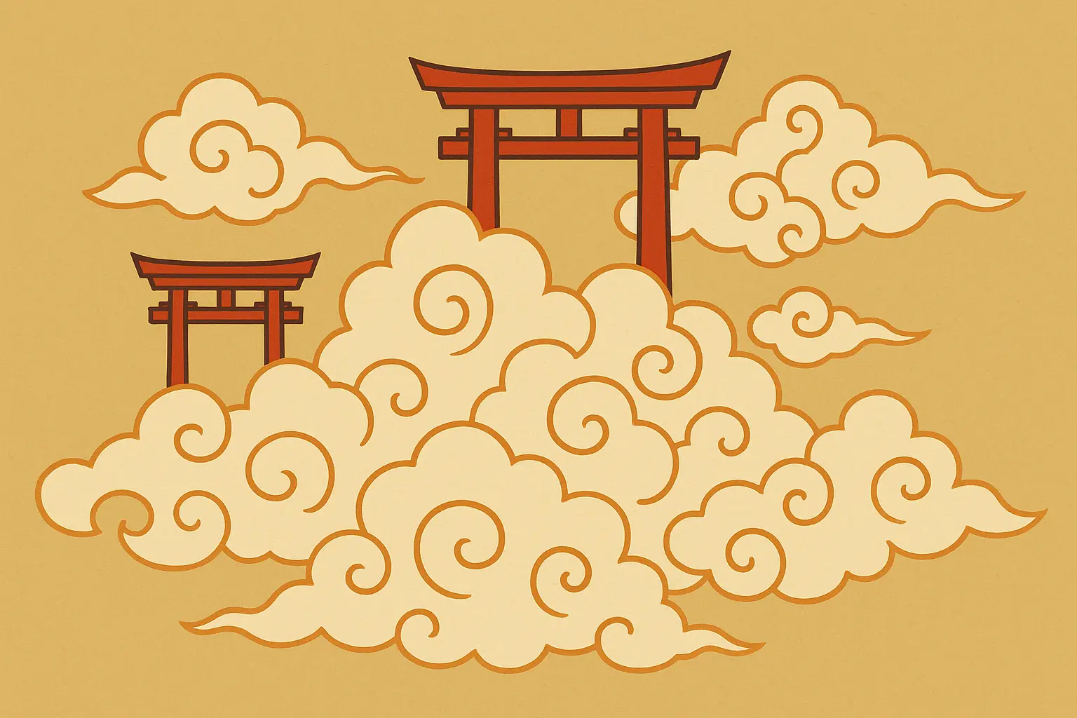 Shinto sacred clouds