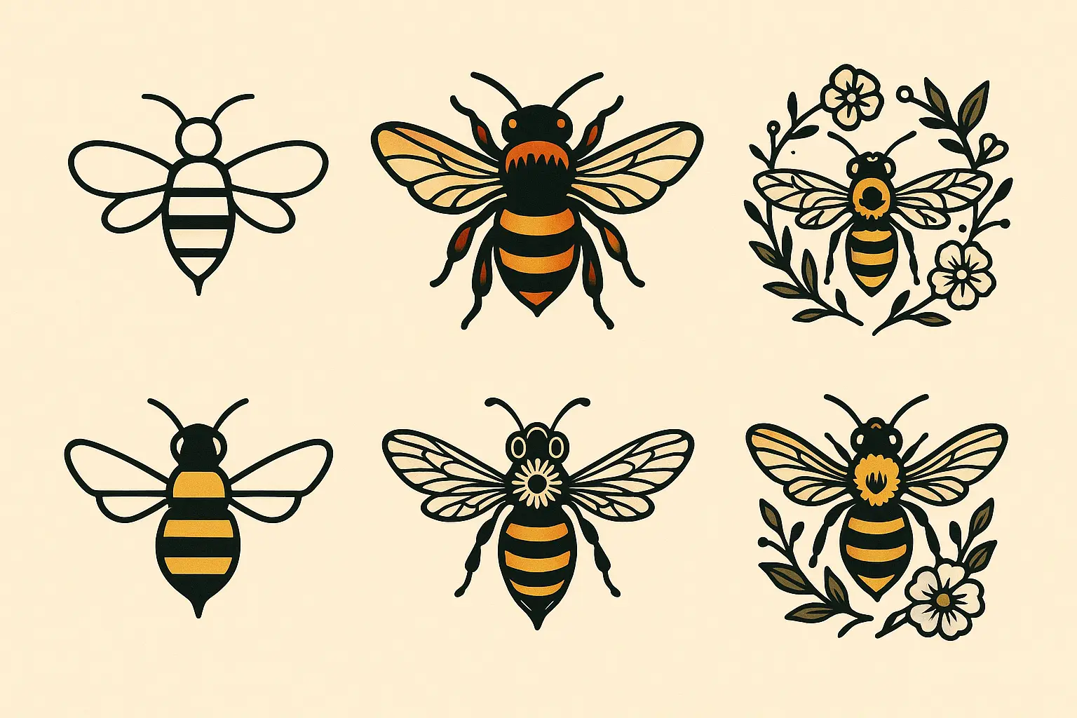 Honey bee tattoo designs collection