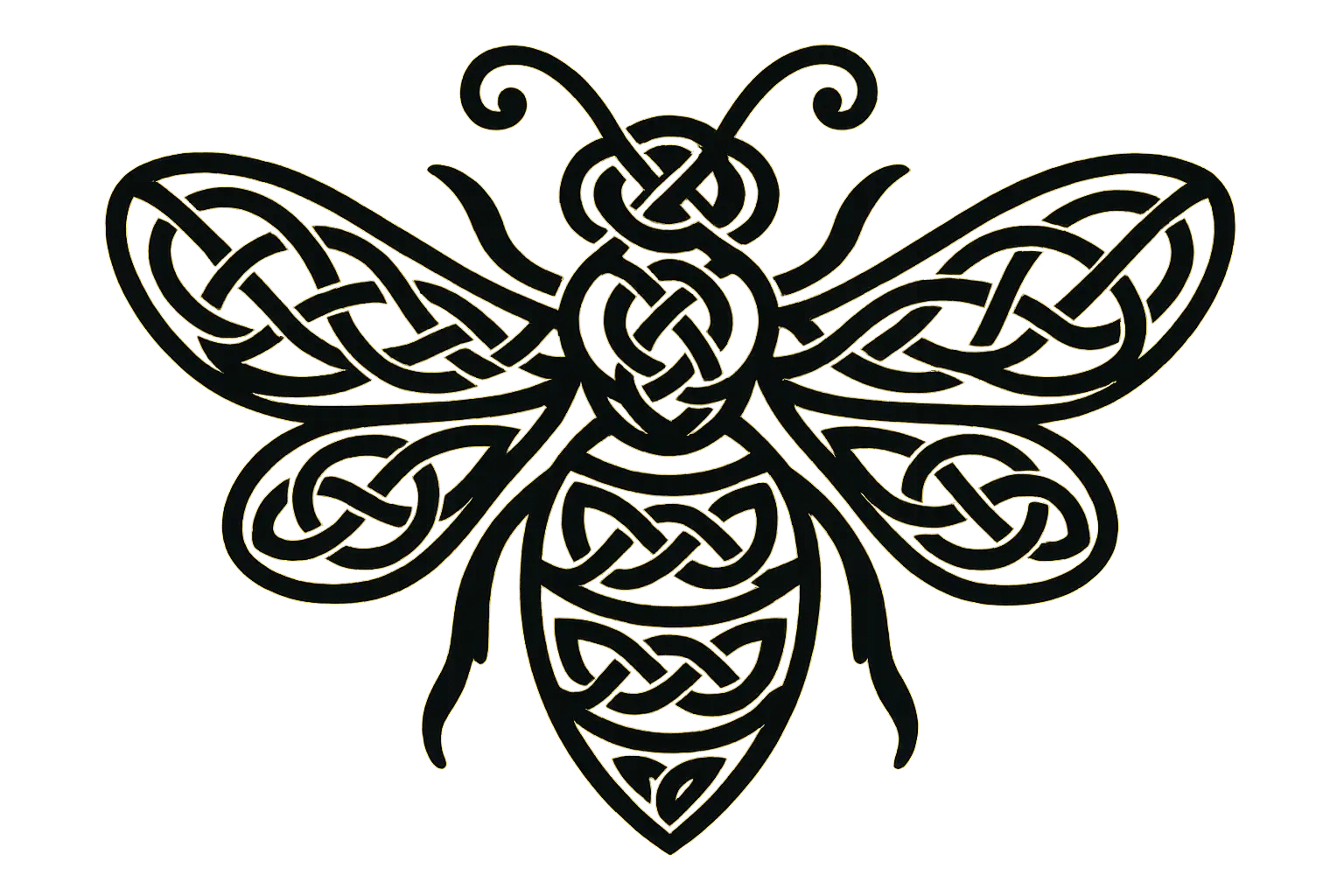 Celtic bee knot tattoo design