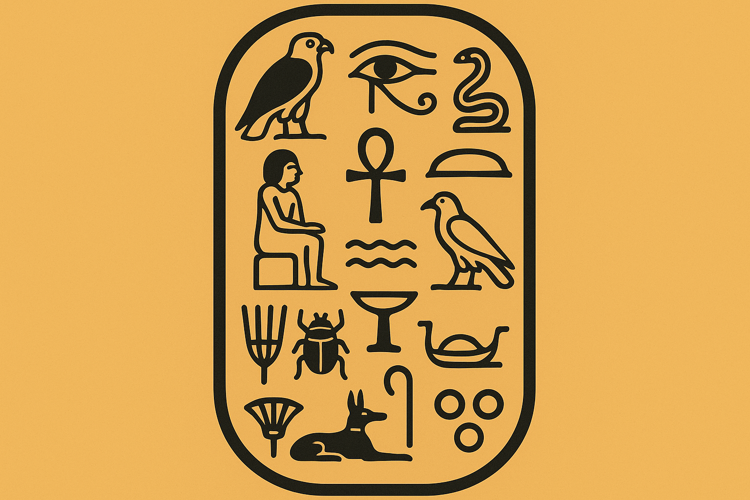 Hieroglyphic panel Egyptian tattoo