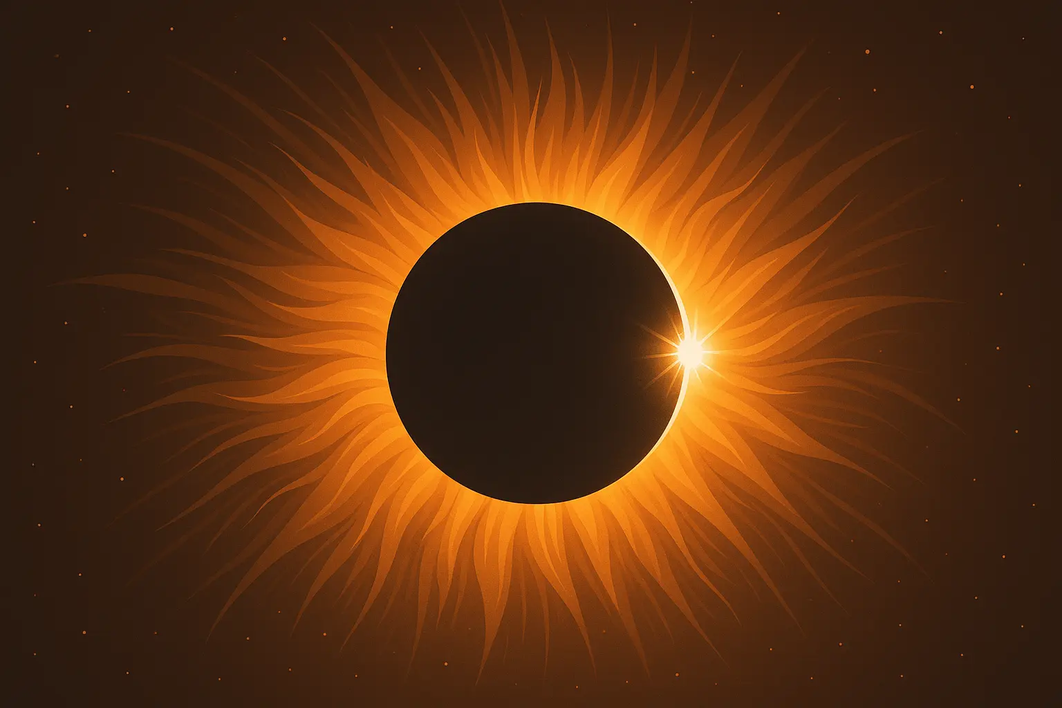 Total solar eclipse with corona tattoo