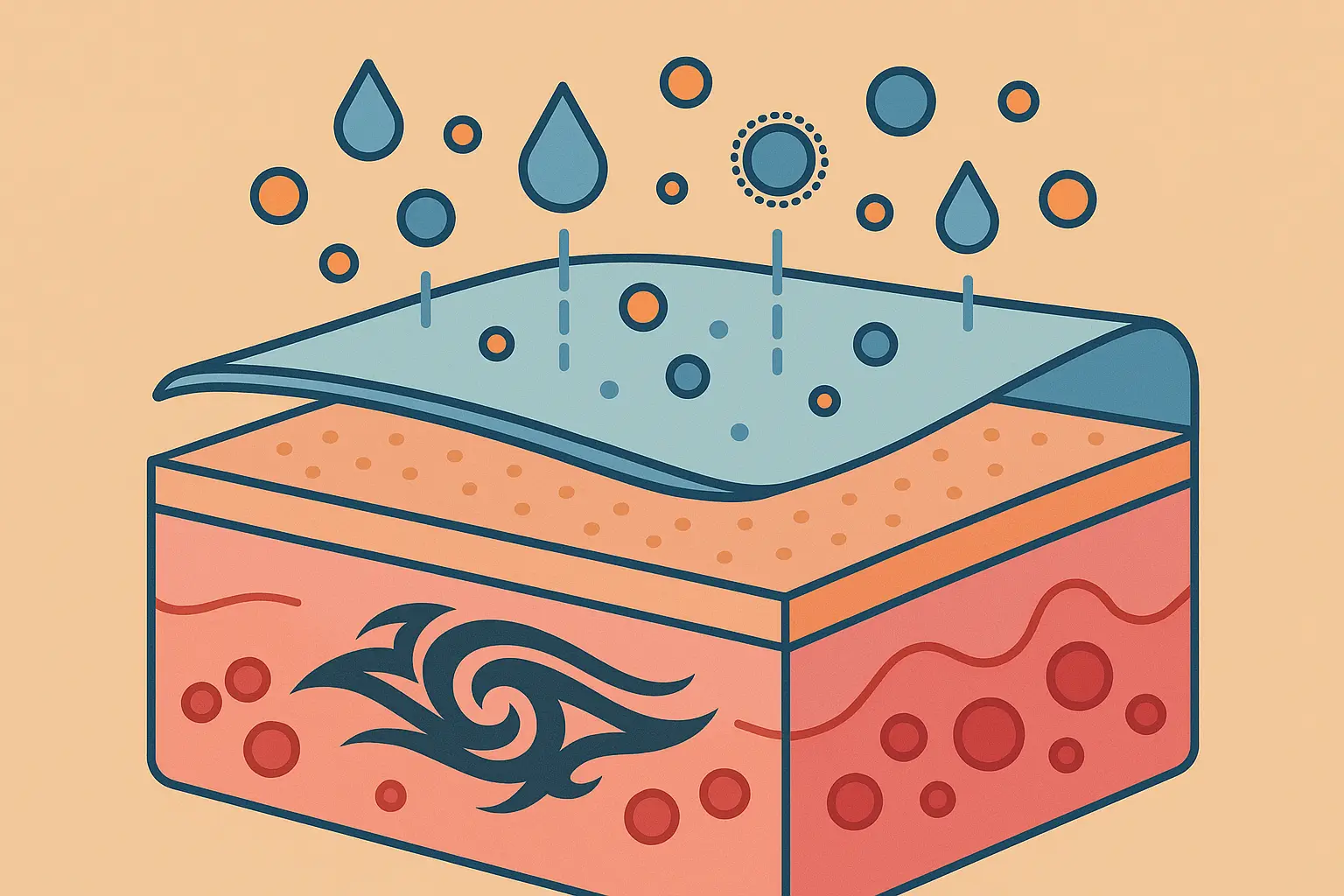 Modern tattoo second skin technology application