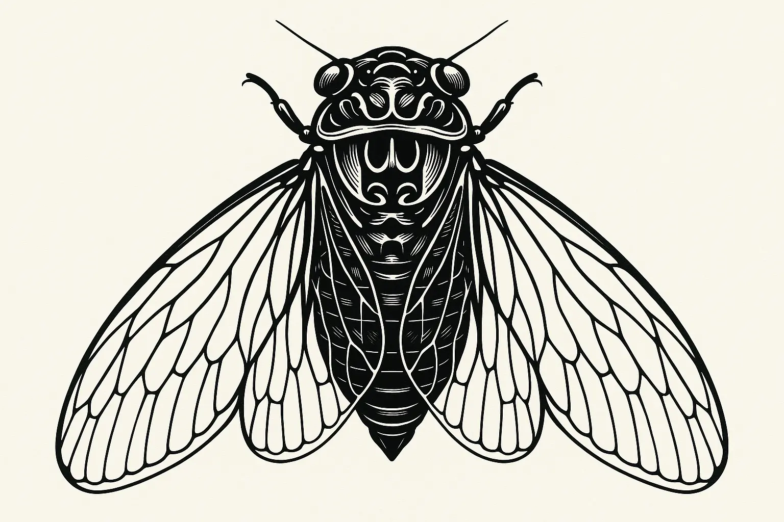 Stunning cicada tattoo design examples showcasing transformation symbolism