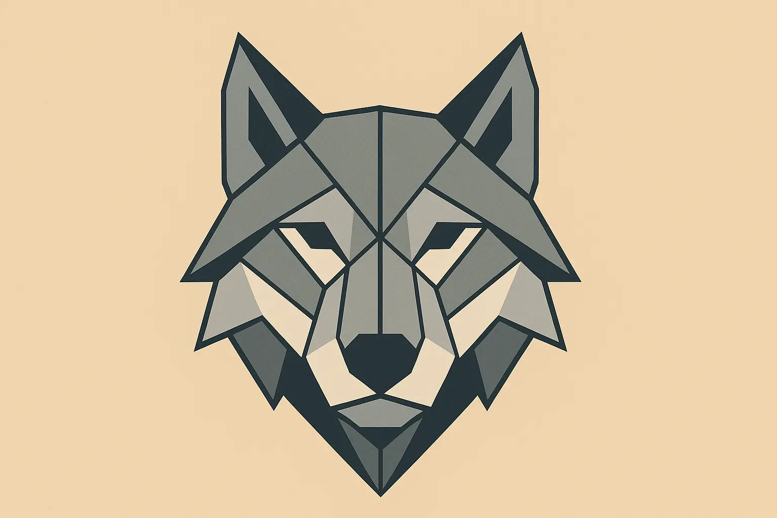 Geometric and modern blackwork wolf designs