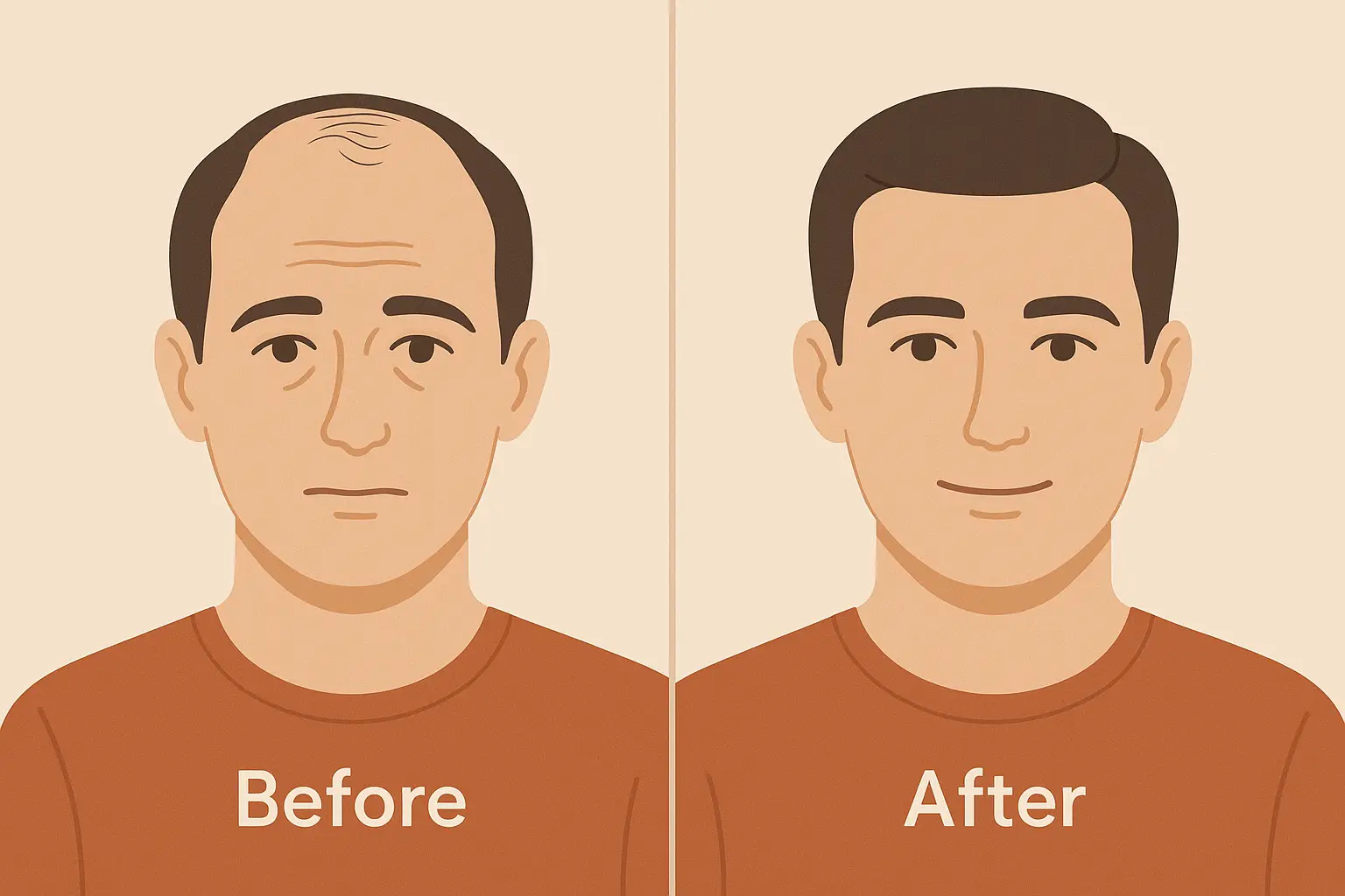 Professional hairline tattoo transformation