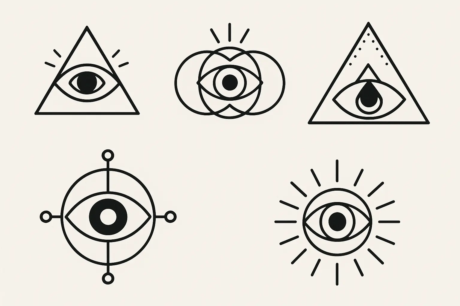 Minimalist third eye tattoo designs