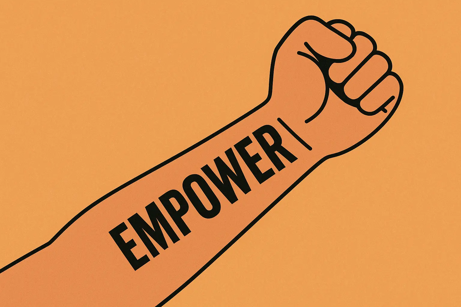 Single word power statement tattoo