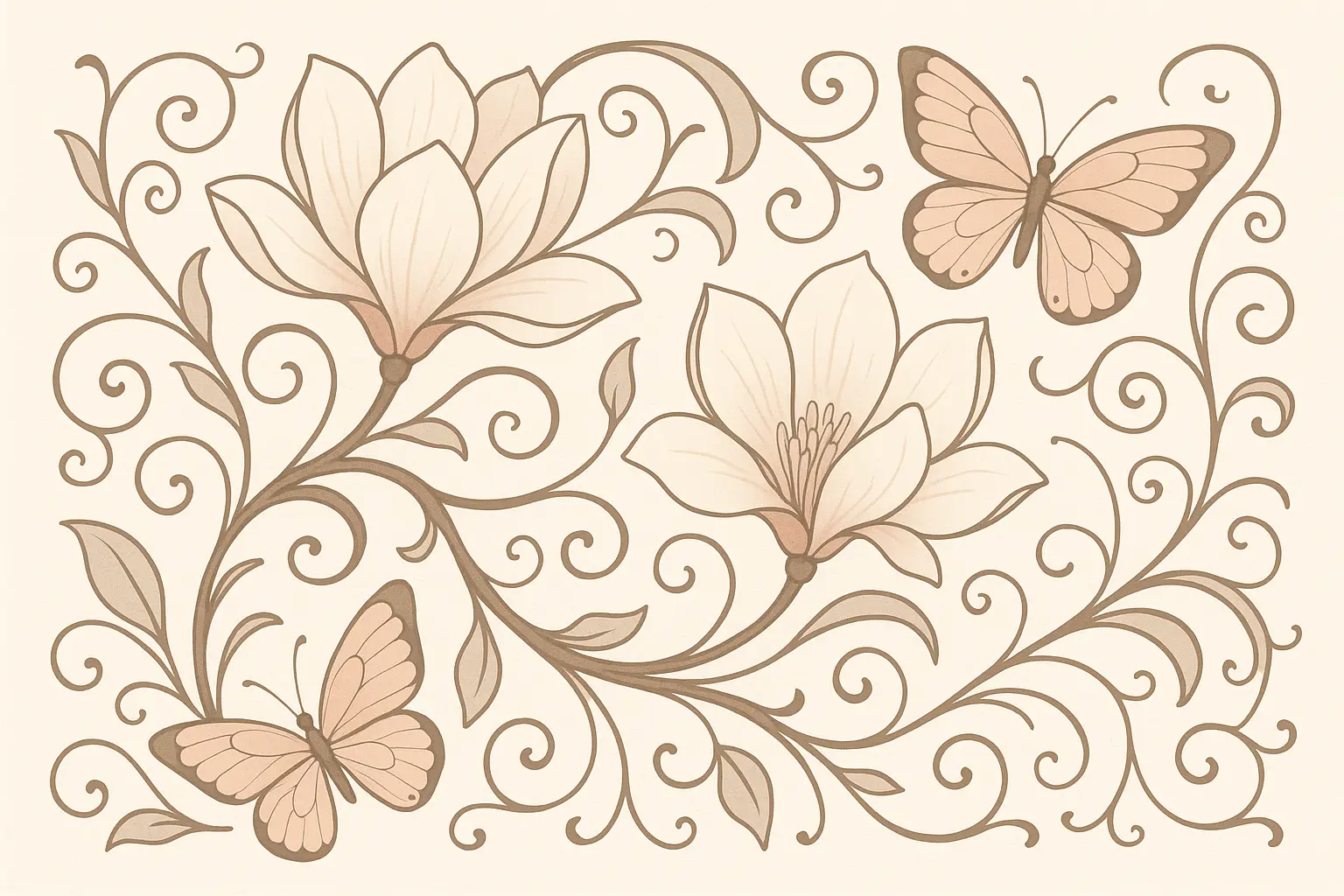 Magnolia tattoo with complementary design elements