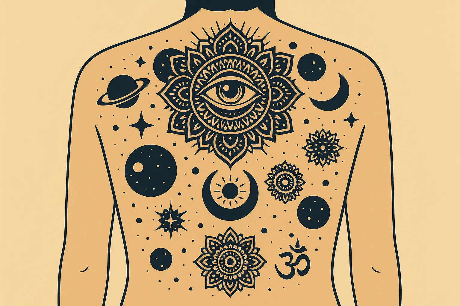 Placement-specific third eye tattoo designs