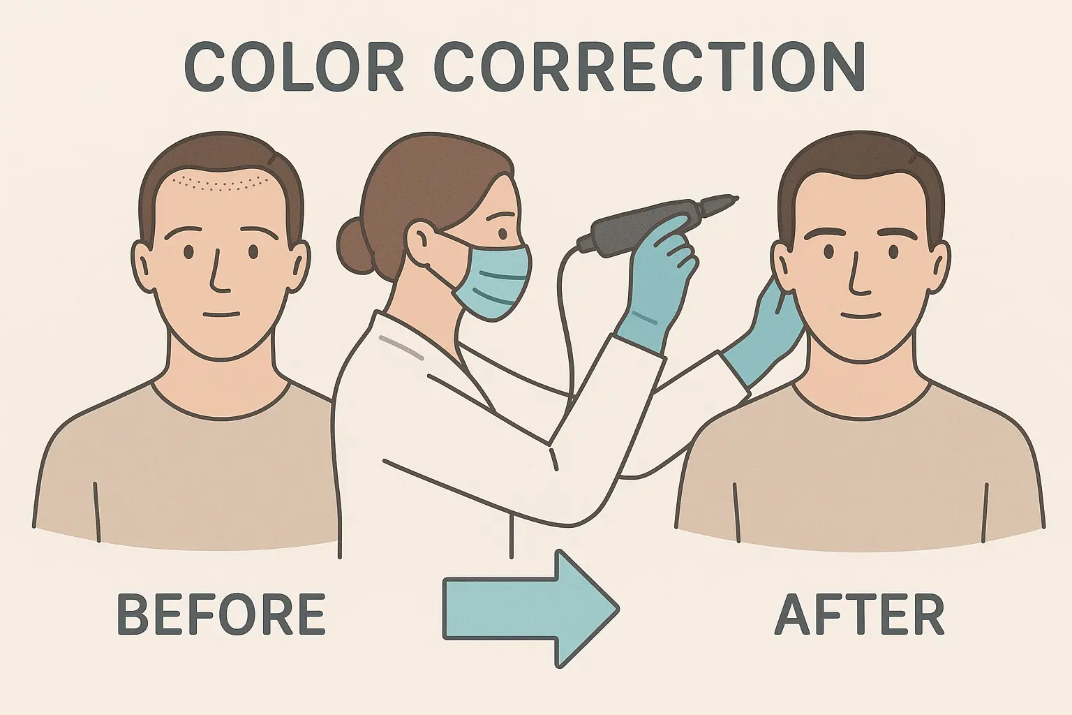 Color correction maintenance process