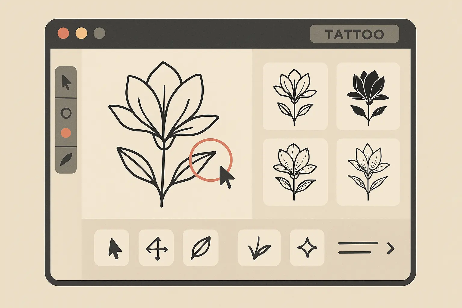 Professional tattoo design technology and tools