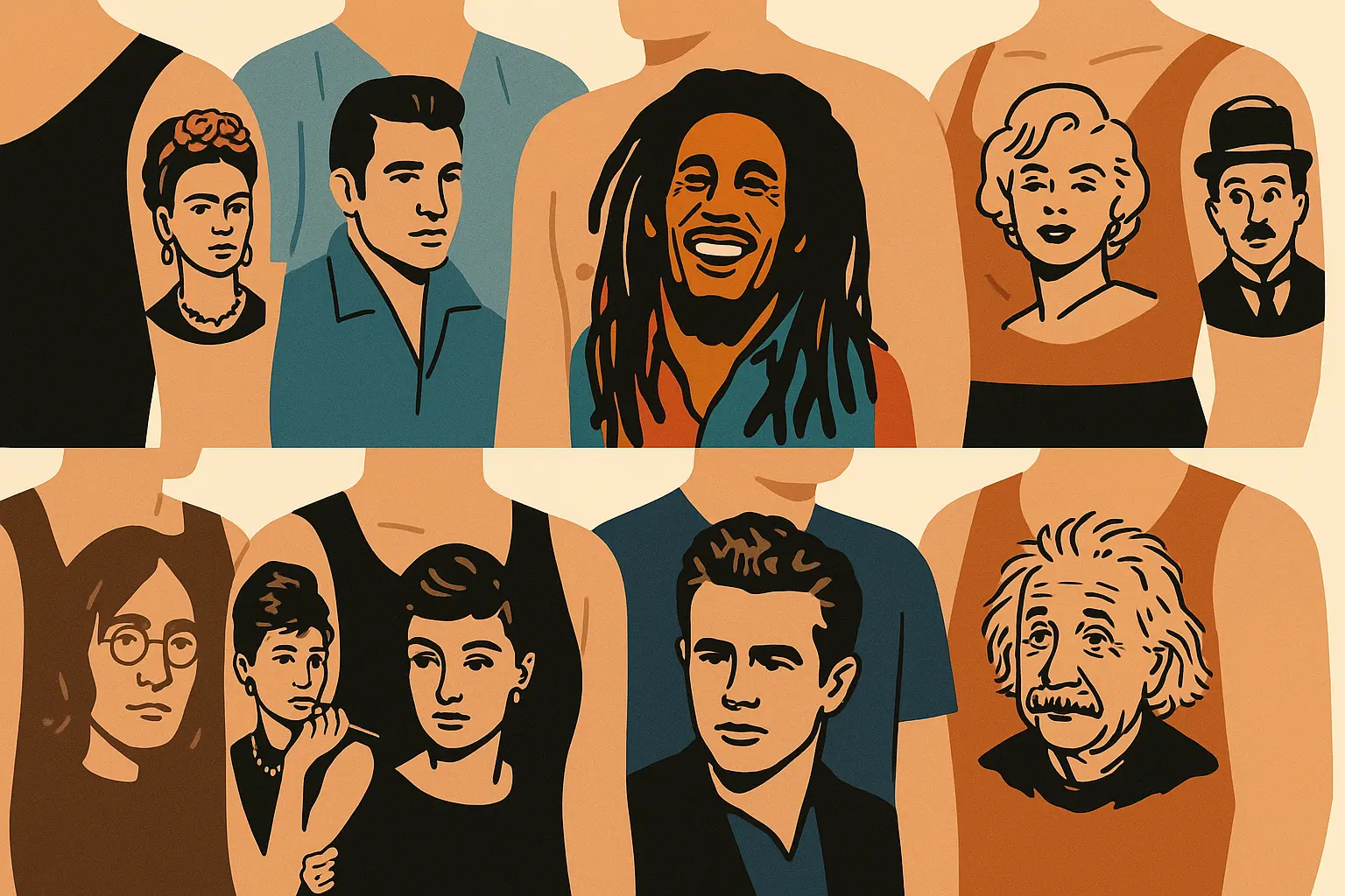 Celebrity portrait tattoo examples